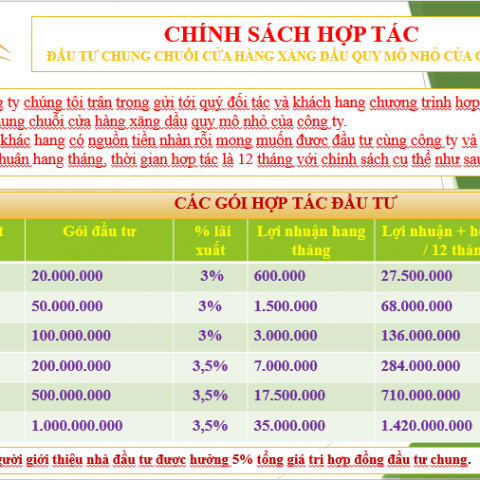 CHÍNH SÁCH HƠP TÁC