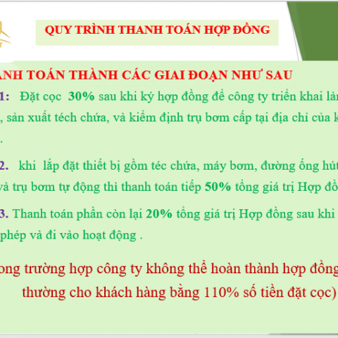 QUY TRÌNH THANH TOÁN HỢP ĐỒNG